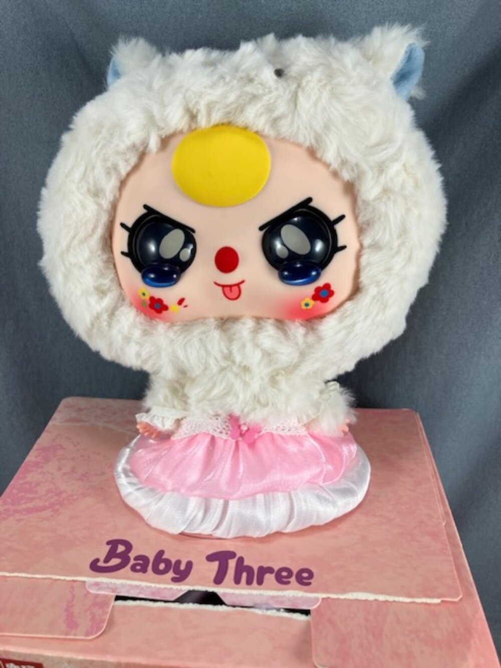 NEW 8" Baby Three Big Secret Polar Bear Big Headed Plush 1/72 Model Crying Eyes
